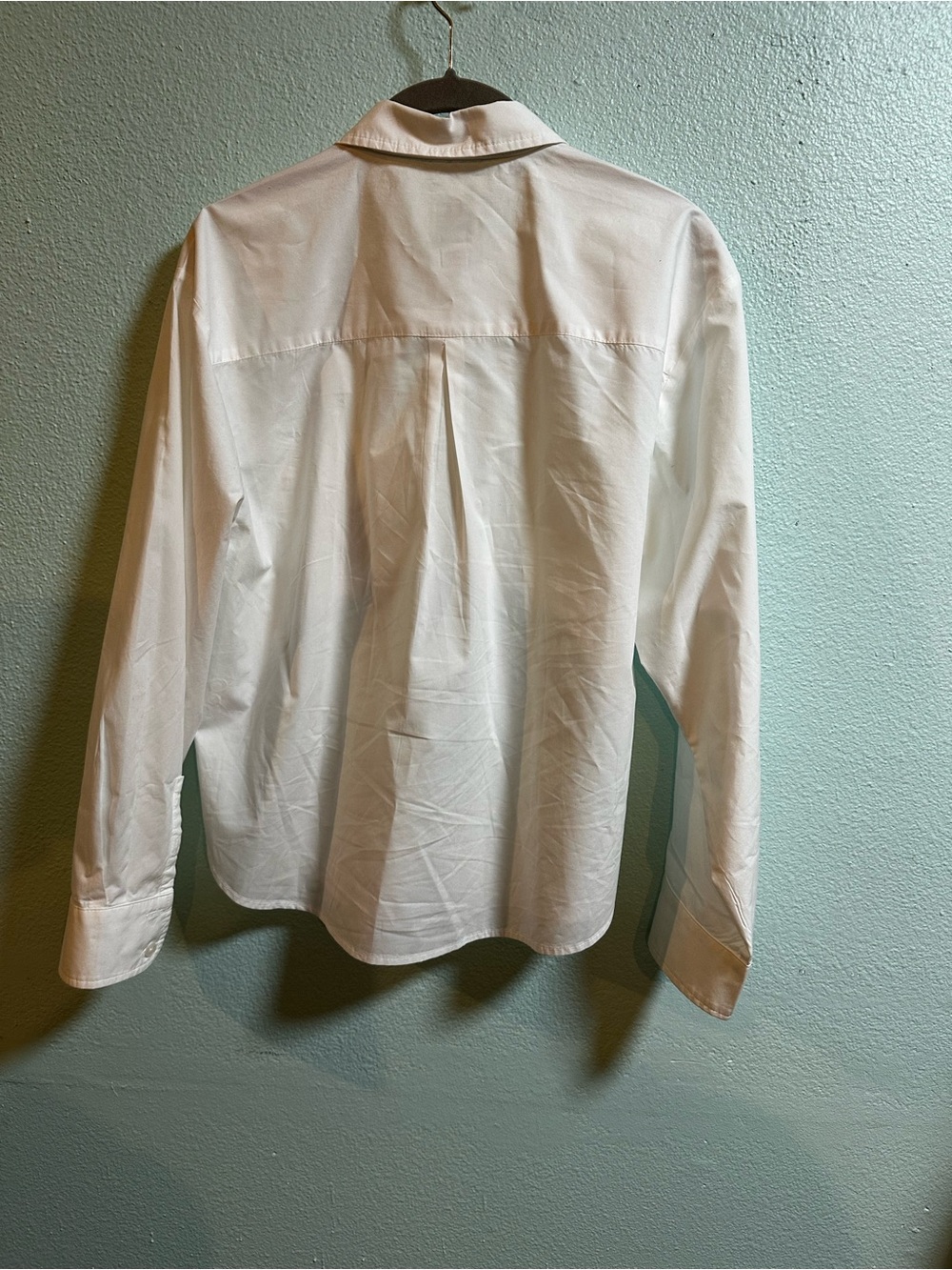 Maeve women’s white button down shirt French bulldog embroidered - Picture 2 of 8